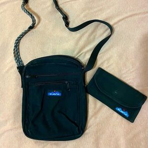 Black kavu wallet and purse